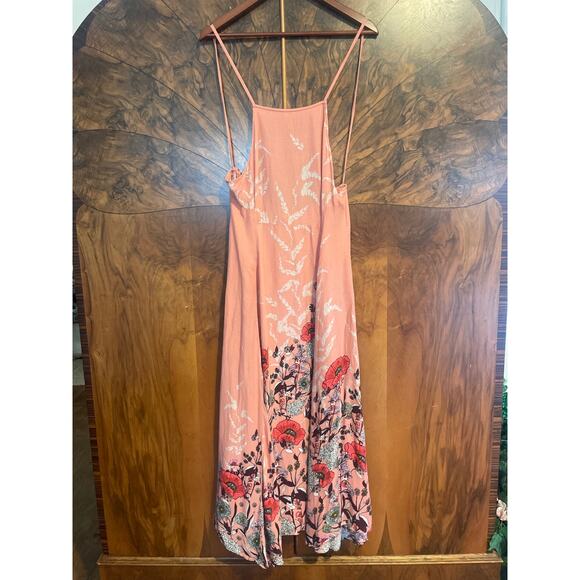 FREE PEOPLE Embrace It Maxi Dress Size XS Pink FLORAL FEMININE ROMANTIC - Picture 3 of 8